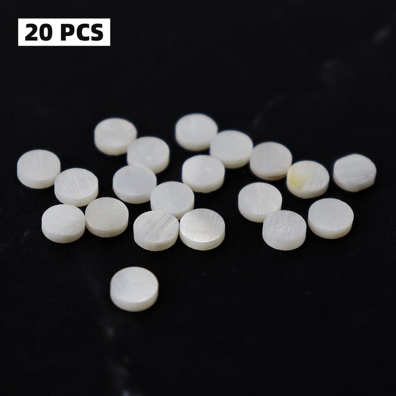 Domofa 20Pcs Natural Mother of Pearl Inlay Fingerboard Dots Fretboard Position Marker for Guitar Bass Ukulele Banjo(4x2mm) - Image 3